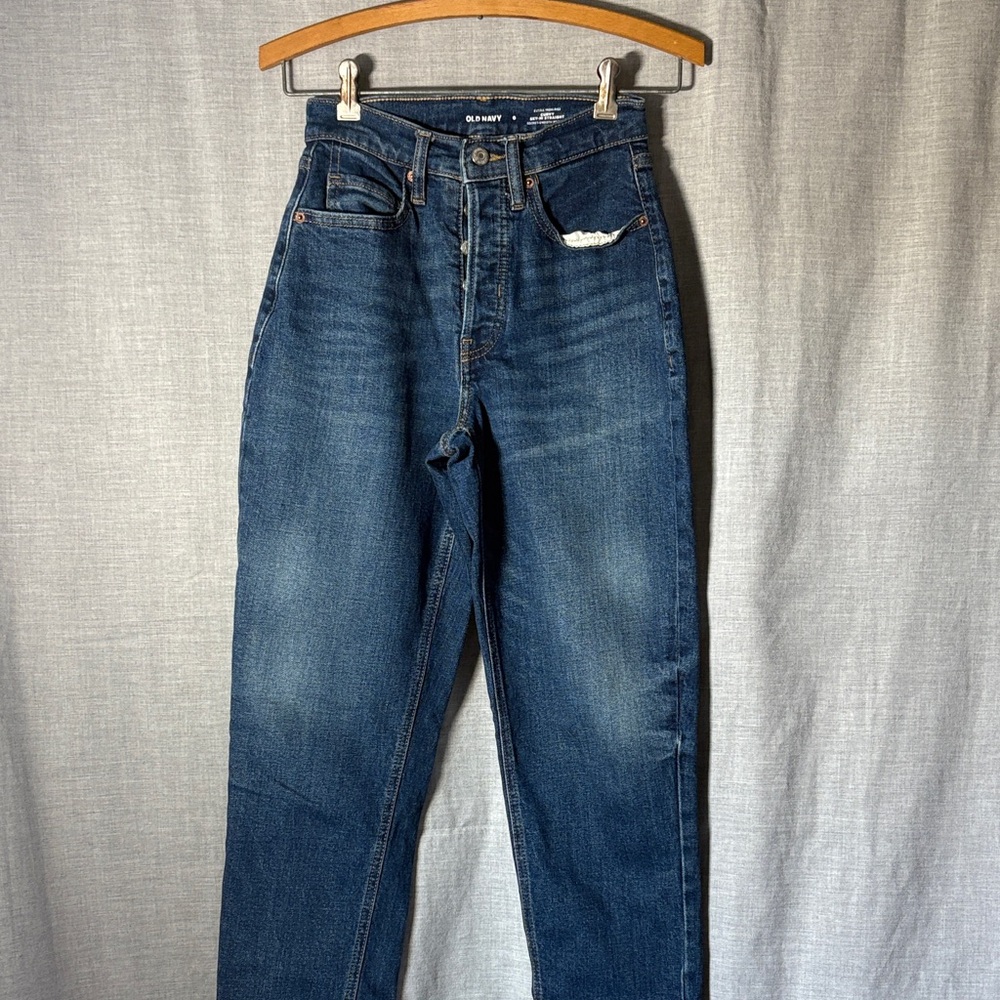 Old Navy - Extra High Rise - Curvy Ski-Hi Straight w Secret Smooth Pockets sz0